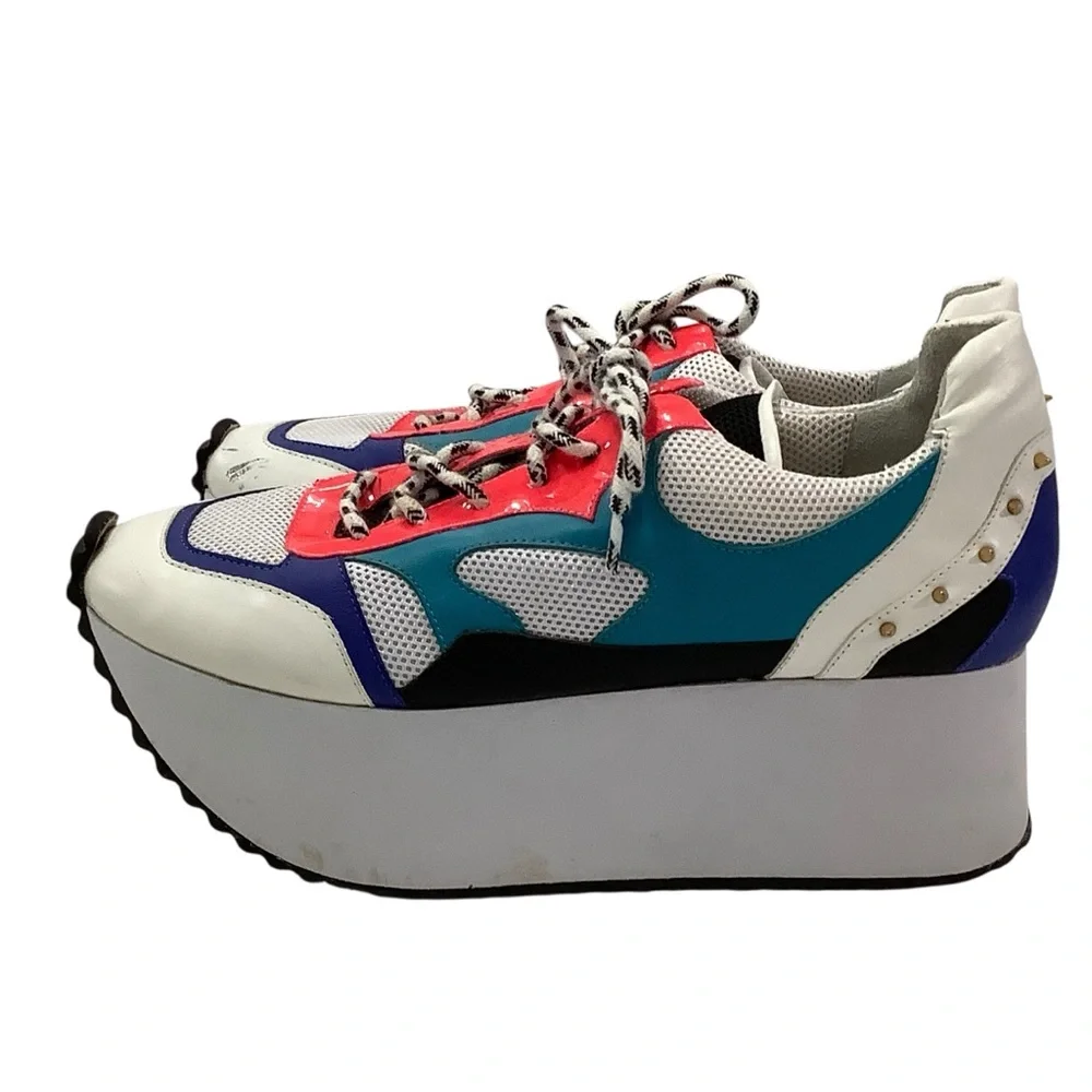Ruthie Davis Amelia Colorful Platform Low-Top Sneakers